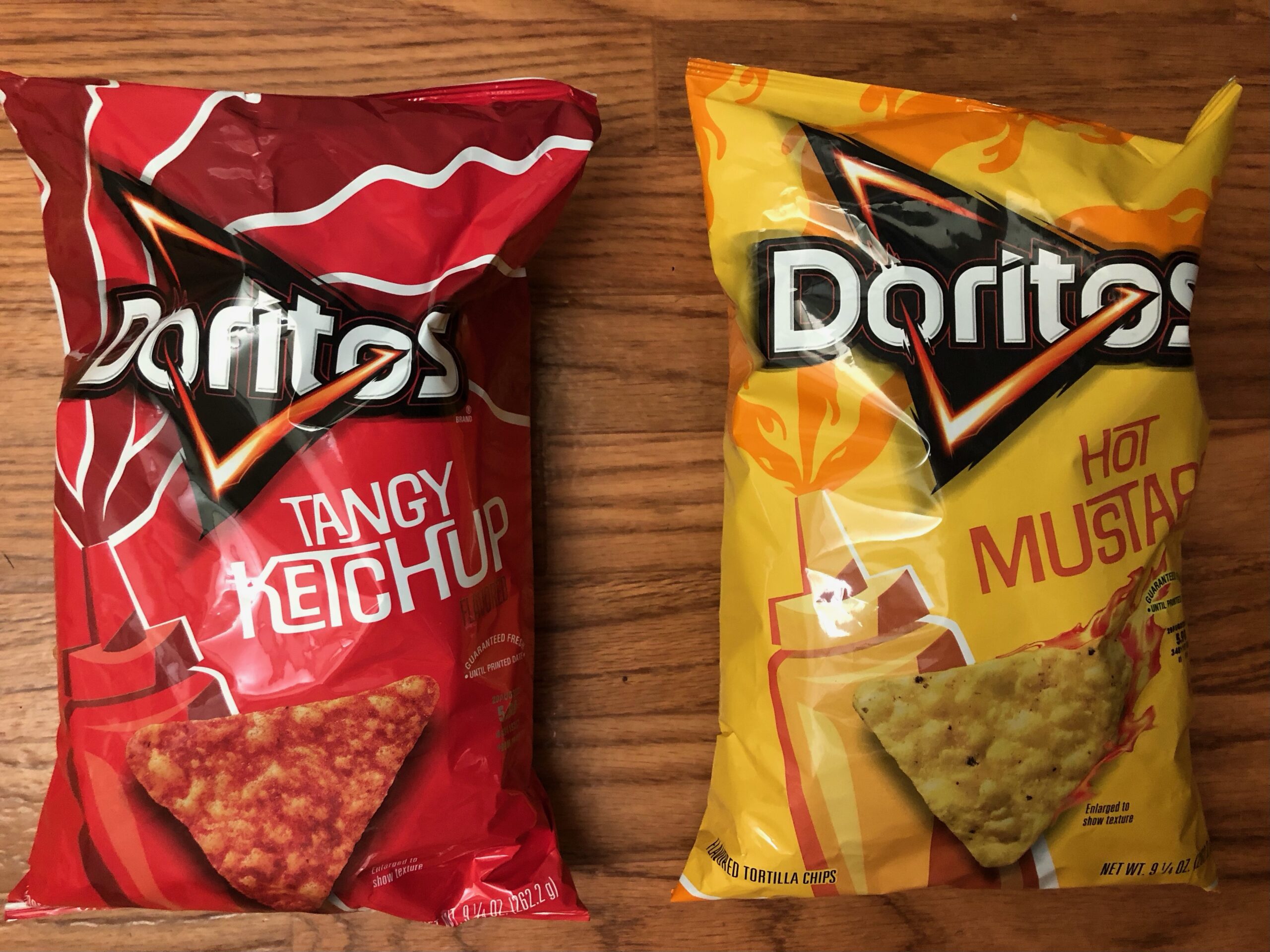 Doritos Tangy Ketchup and Doritos Hot Mustard